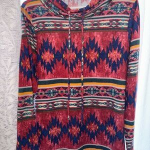 Aztec Print Women's Top - Multicolor